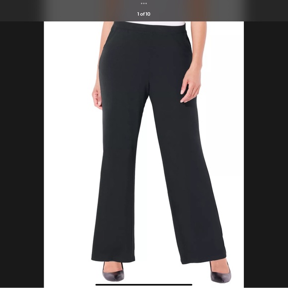 Anywhere by Catherine’s Pants - Catherine’s Women’s 2XL Plus Size Anyware Black Wide Leg Pull On Pants.